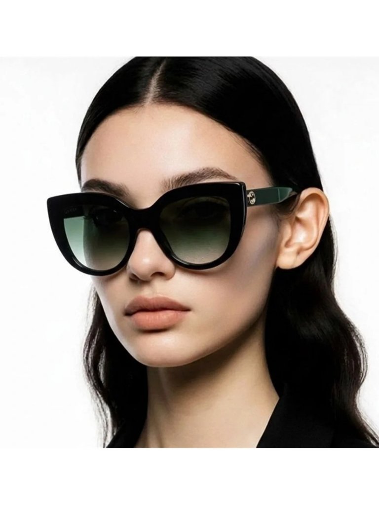 Brand New Gucci Gg0163sn 003 Black Grey Women Sunglasses